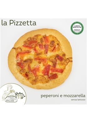 Pizza peperoni e mozzarella senza glutine. 