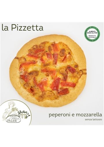Pizza peperoni e mozzarella senza glutine. 